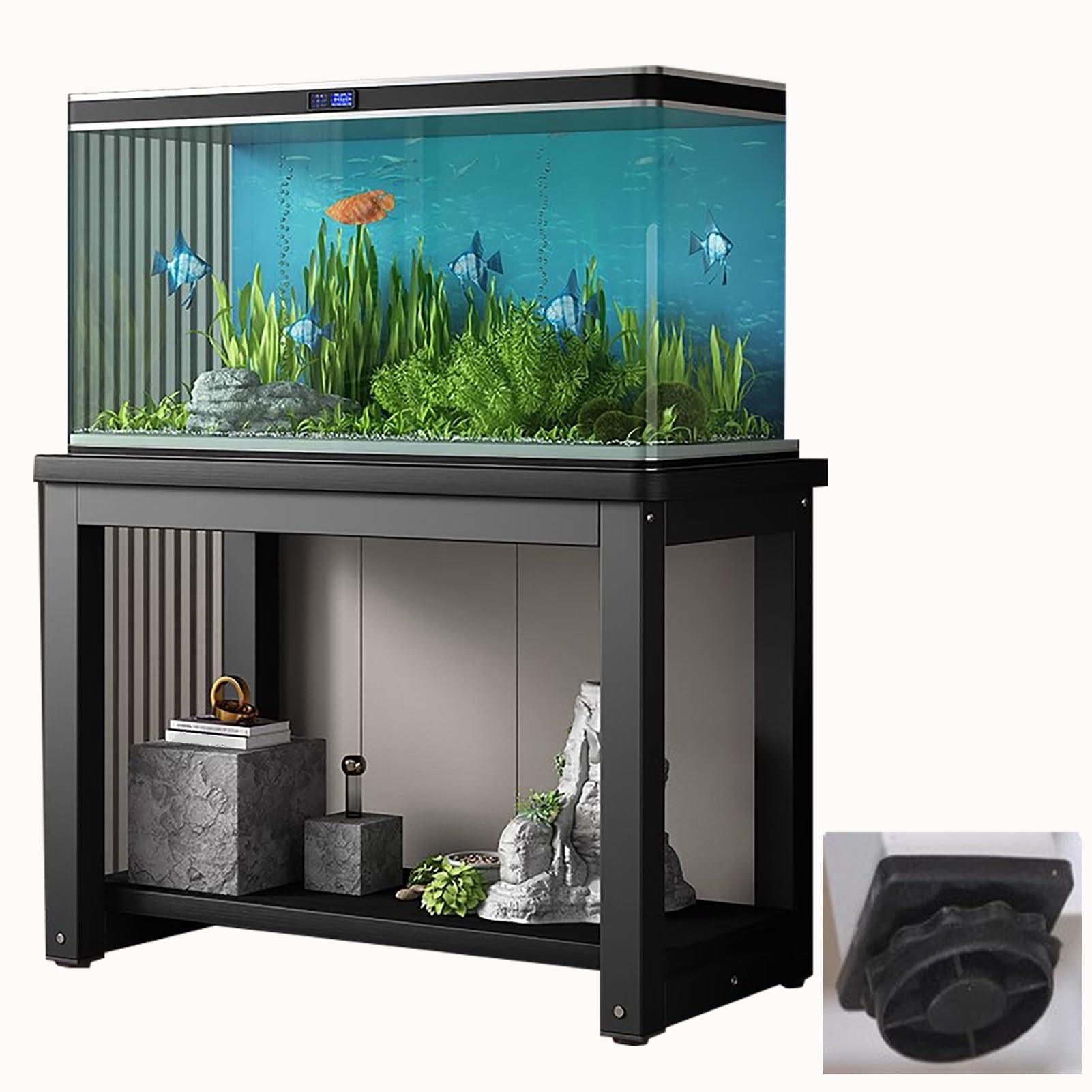 Antypoślizgowy stojak na akwarium i uchwyt do terrarium, wielopoziomowy stalowy stojak na zbiorniki na owady, duże półki do przechowywania do narożnika sypialni, 90 x 40 cm