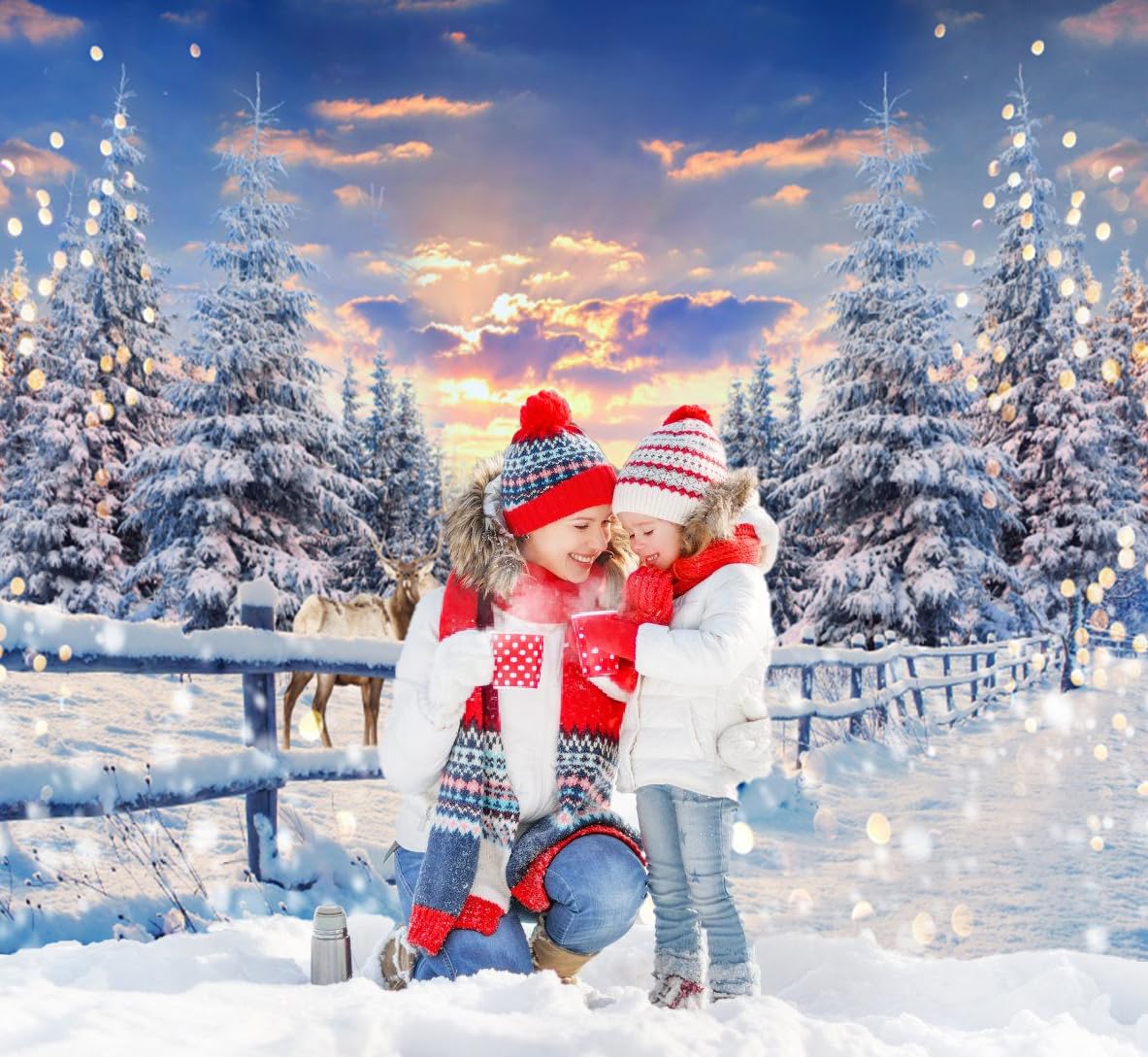 Haosphoto Christmas Backdrop For Photography 7X5FT Barn Decoration - View #5