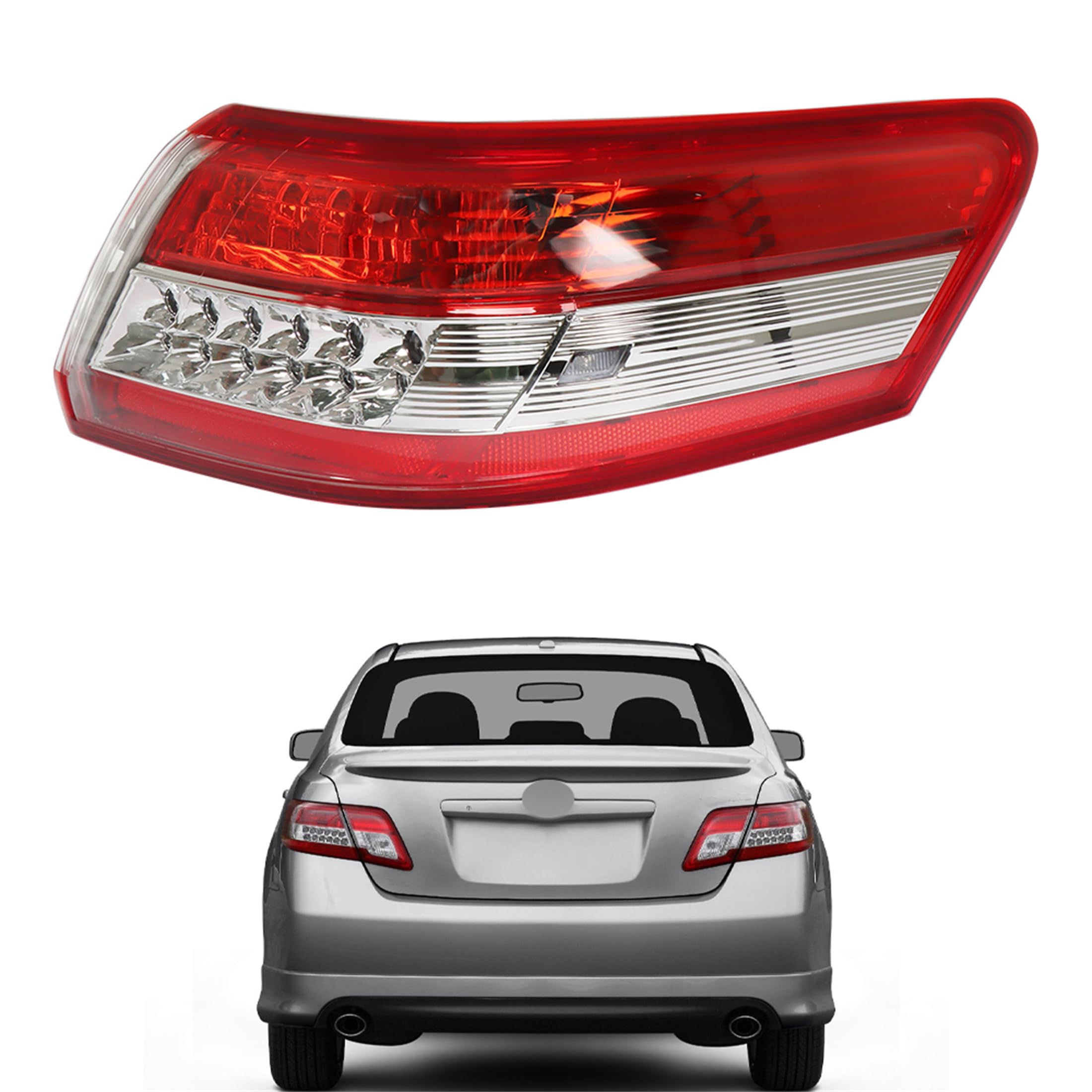 Thomletha RH Right Passenger Side Outer Tail Light Replacement for Toyota Camry 2010 2011 Tail Lamp 8155006340 TO2805106