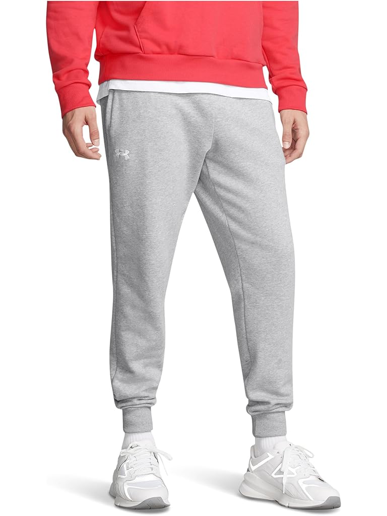 White Under Armour Rival Fleece Joggers