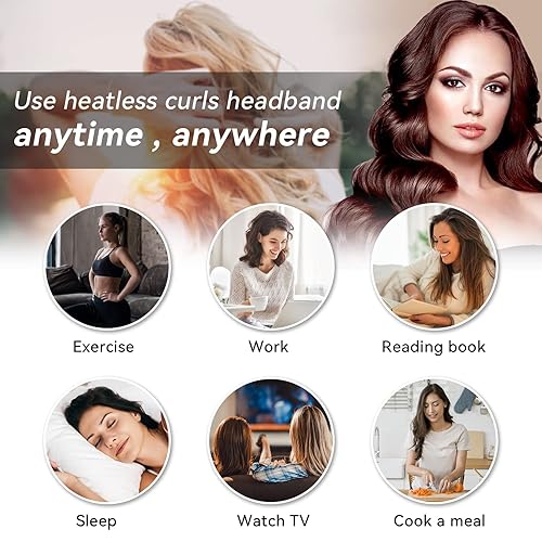 Miniatura 6 de Bicico Rizador de cabello sin calor, 15 pulgadas sin calor, rizador de cabello sin calor, rodillo de pelo largo para que los rizadores de pelo largo