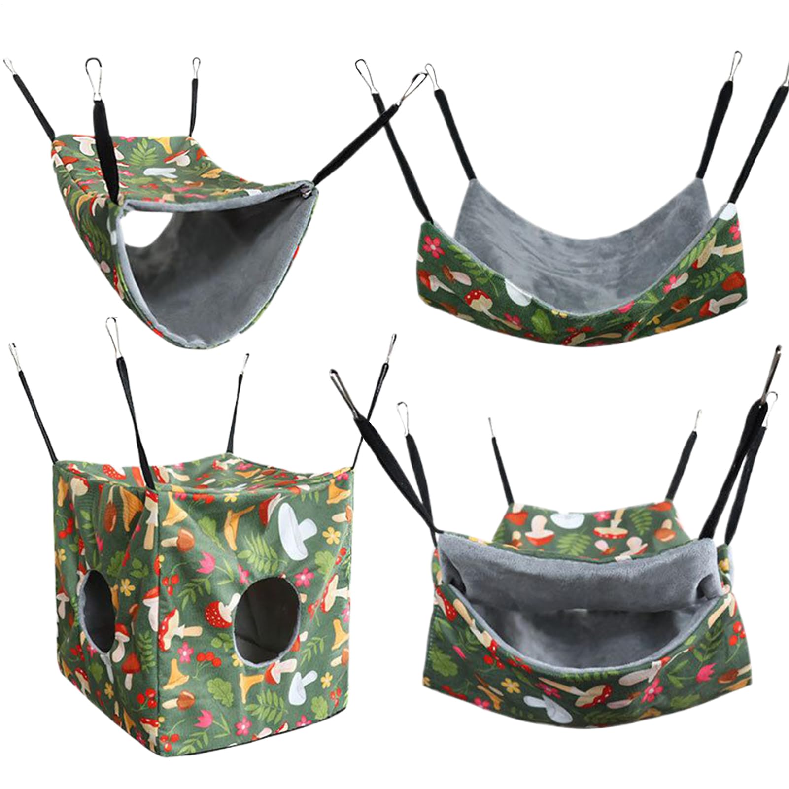 Hamster Hamac pour Cage | Hamac Tunnel Respirant pour écureuil – Accessoires de Cage pour Animaux de Compagnie, lit de Couchage antidérapant pour Petits Animaux pour Hamsters, écureuils