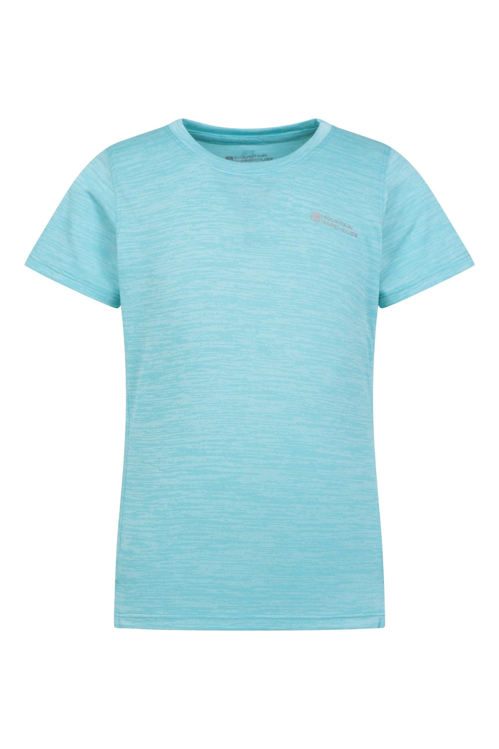 Mountain Warehouse Plain Field Girls T-Shirt - Lightweight & Comfortable Children Shirt Top, Casual Wear - Spring Summer Walking & Outdoors Teal 11-12y