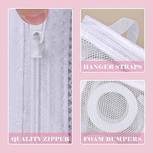 Miniatura 3 de Yonchic Bolsa de lavandería de 2 piezas para zapatos bolsa de lavandería de malla duradera y reutilizable con cremallera bolsa de organización de