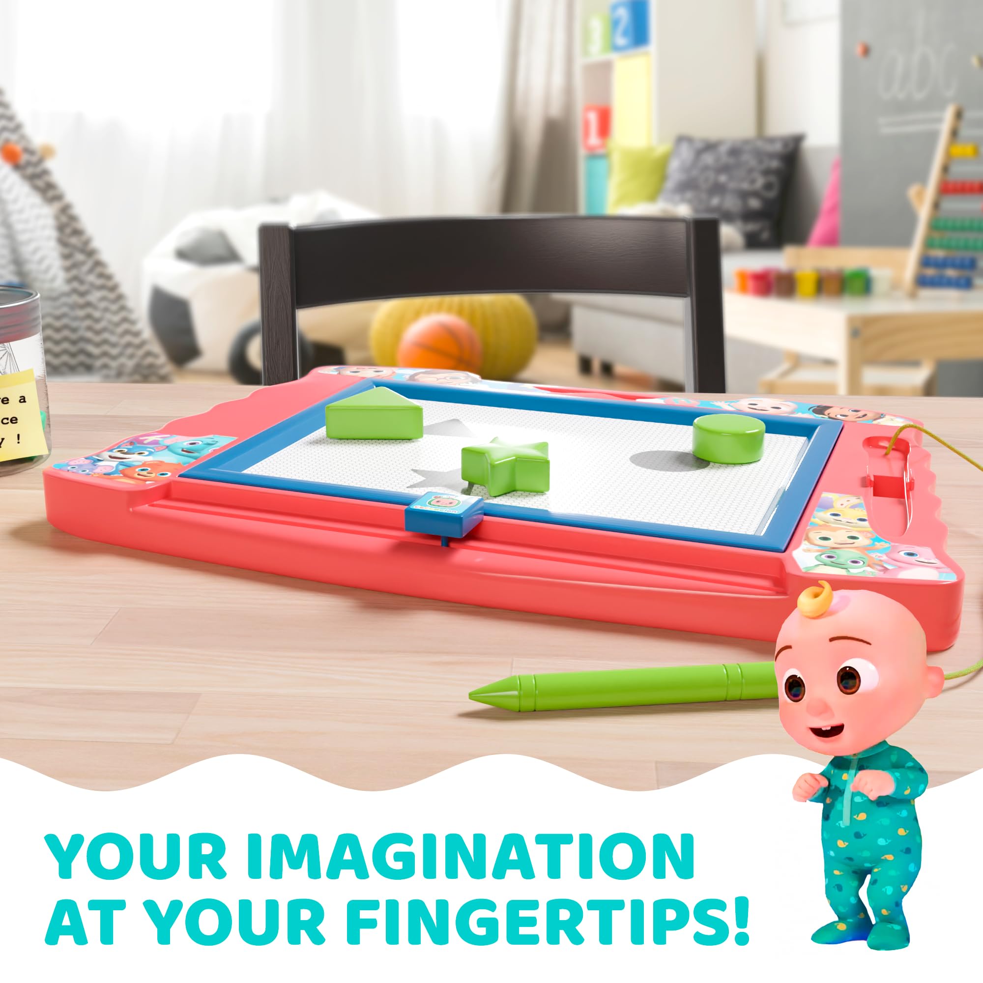 Pizarra Magnética De Dibujo Cocomelon Con Bolígrafo Y 3 Sellos - Juguete Creativo Para Niños De 3 Años En Adelante