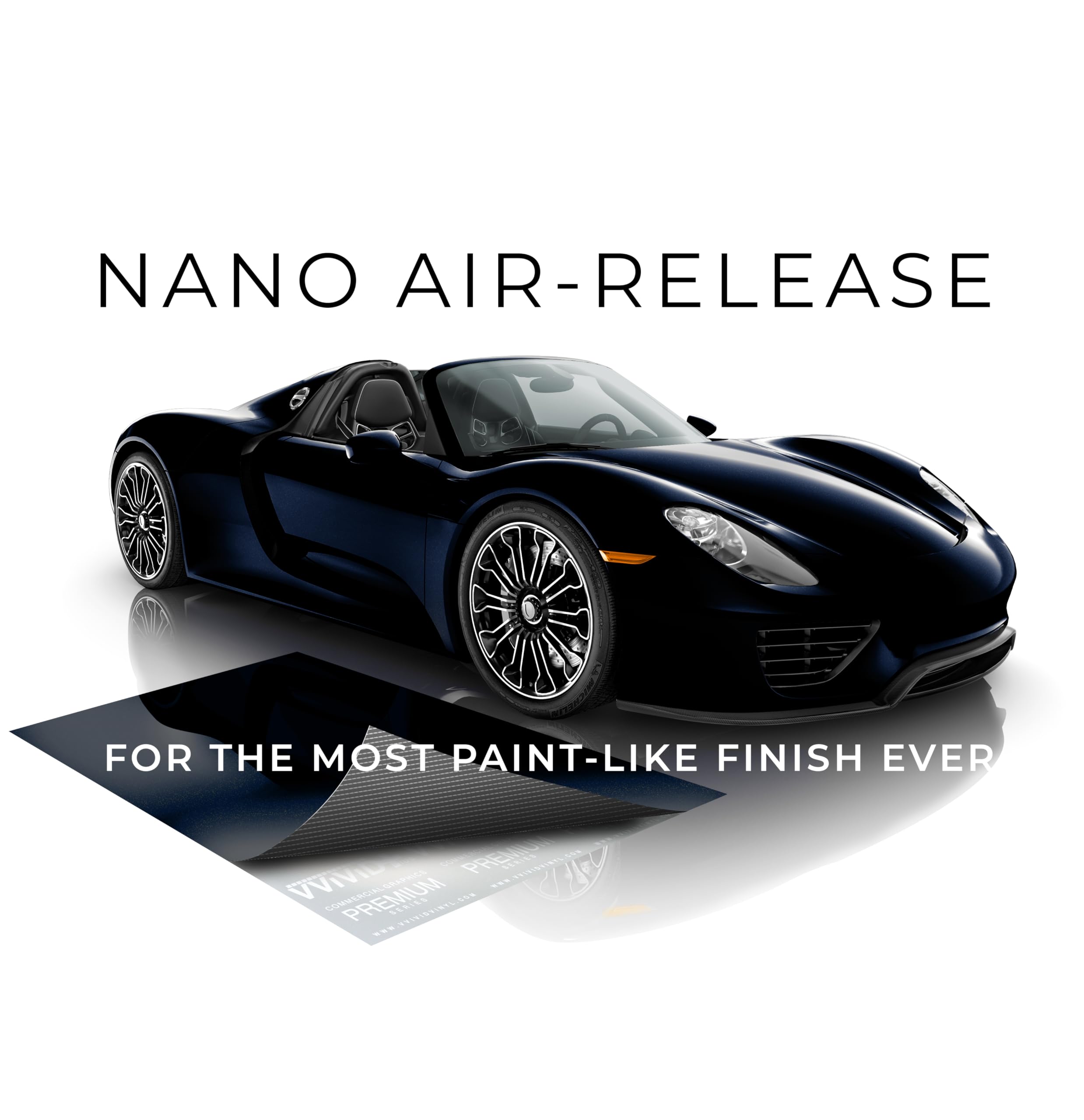 VViViD + Ultra Gloss Midnight Metallic Blue Vinyl Car Wrap (1,8 m x 150 cm)