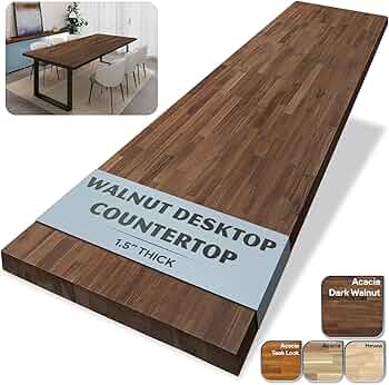 Amazon.com: Howizz Walnut Butcher Block Countertop 60 x 30 x 1.5