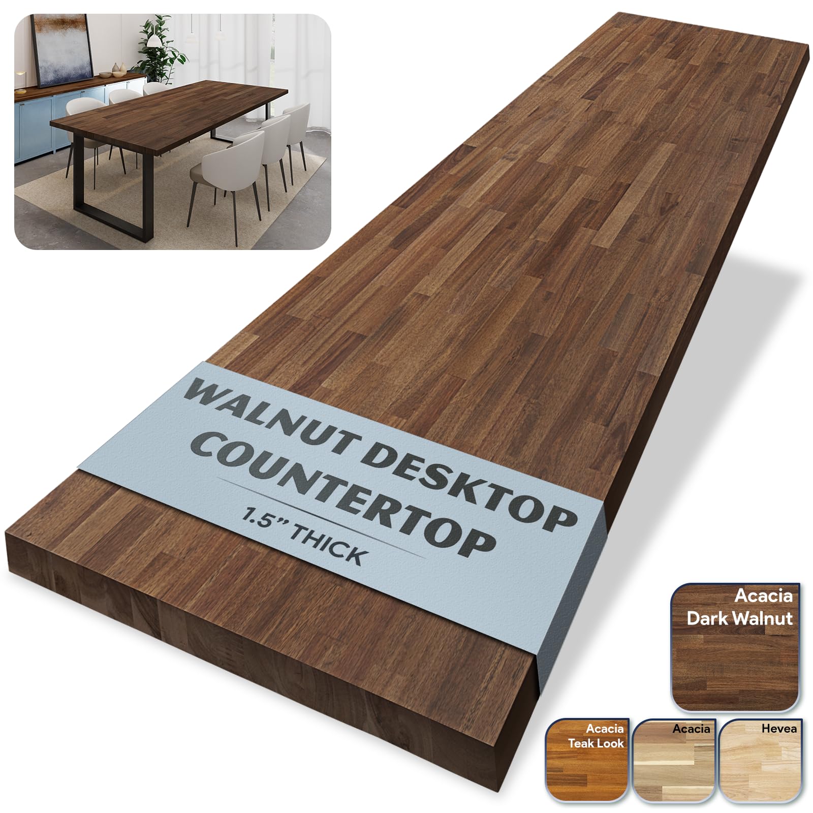 boku no table 【walnut】 MITTZON table top, walnut veneer, 63x263/4