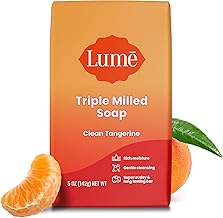 Lume Triple Milled Bar Soap - Rich Moisture & Gentle Cleansing - Paraben Free, Phthalate Free, Skin Safe - 5 ounce (Clean Tangerine)
