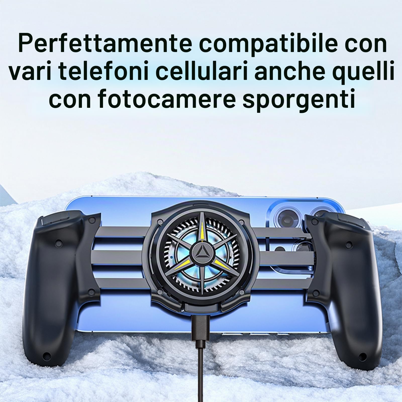 Raffreddamento Telefono per Il Gaming, Ventola Telefono dei Semiconduttori, Radiatore del Telefono Cellulare per iPhone Smartphone Android