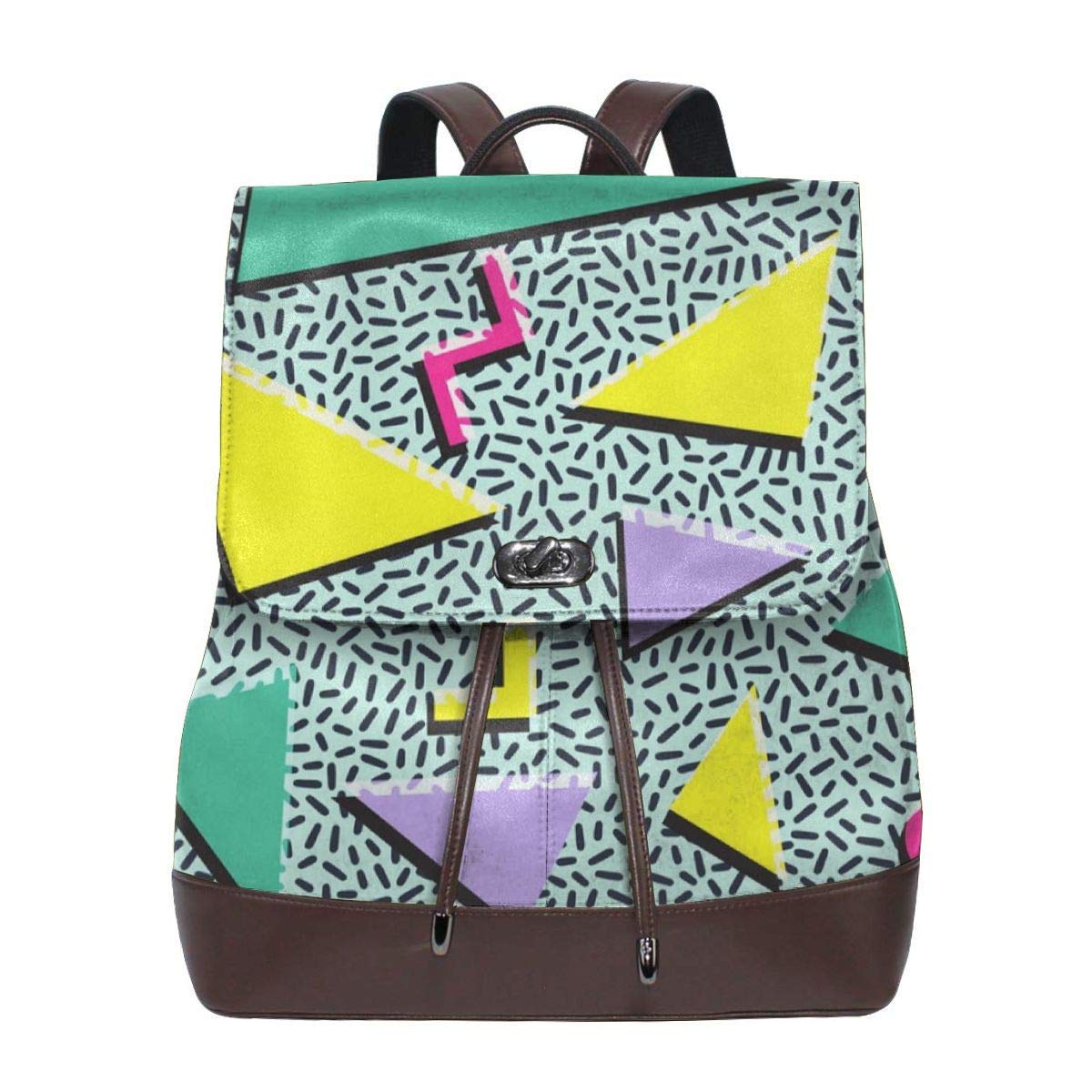 Womens Leather Backpack Funny 80s And 90s Retro Neon Laptop | Desertcart Bahamas Womens Leather Backpack Funny 80s And 90s Retro Neon Laptop | Desertcart Bahamas