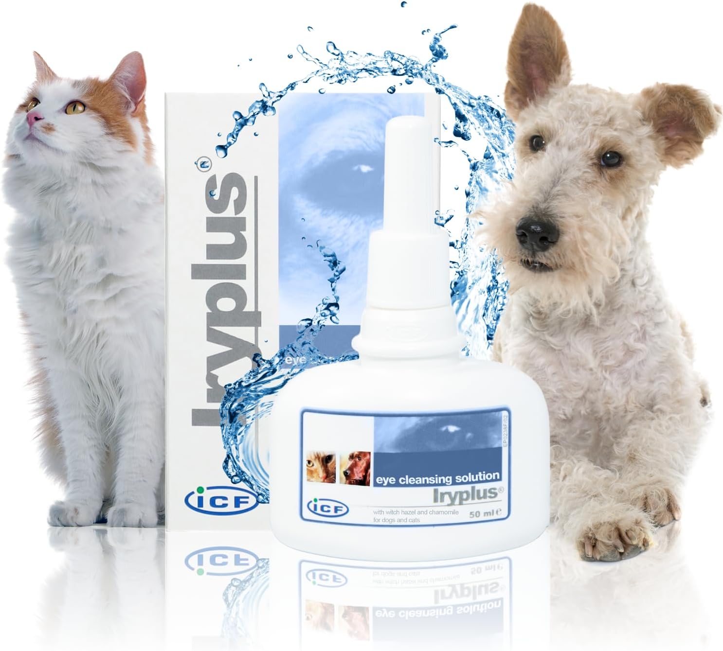 ICF Iryplus® Eye Drops for Dogs & Cats Tear Stain Remover Moisturising