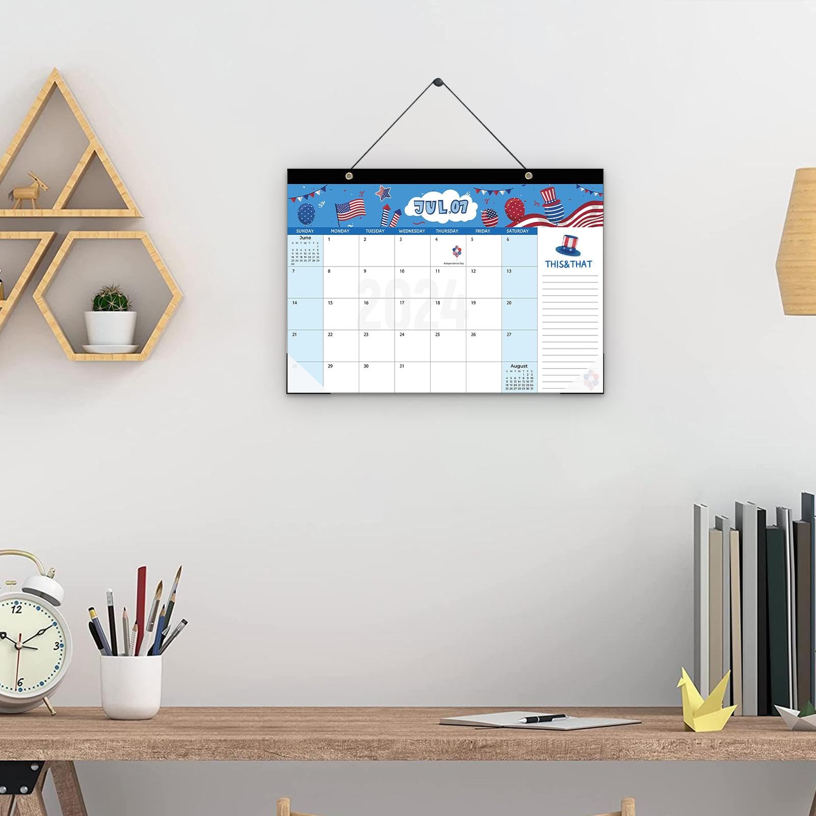 Amazon | 2024 年 7 月 壁掛けカレンダー,2024 年 7 月