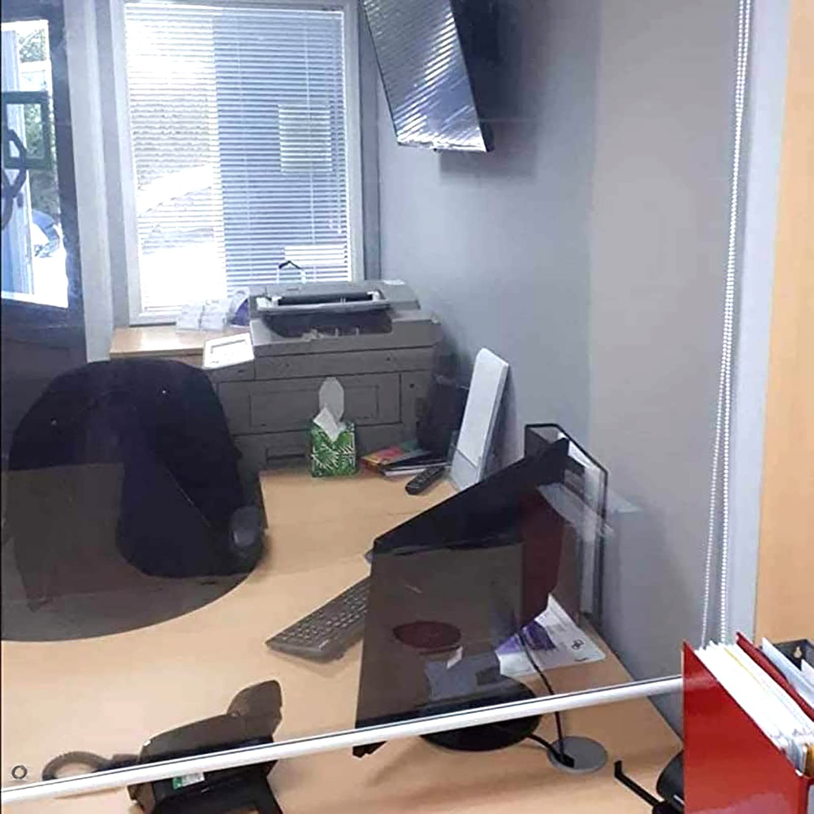 Roleta Rolling Studio przezroczyste zasłony do cięcia, rolety z przezroczystego winylu z oczkiem do sali konferencyjnej Balkon, zasłona osłonowa