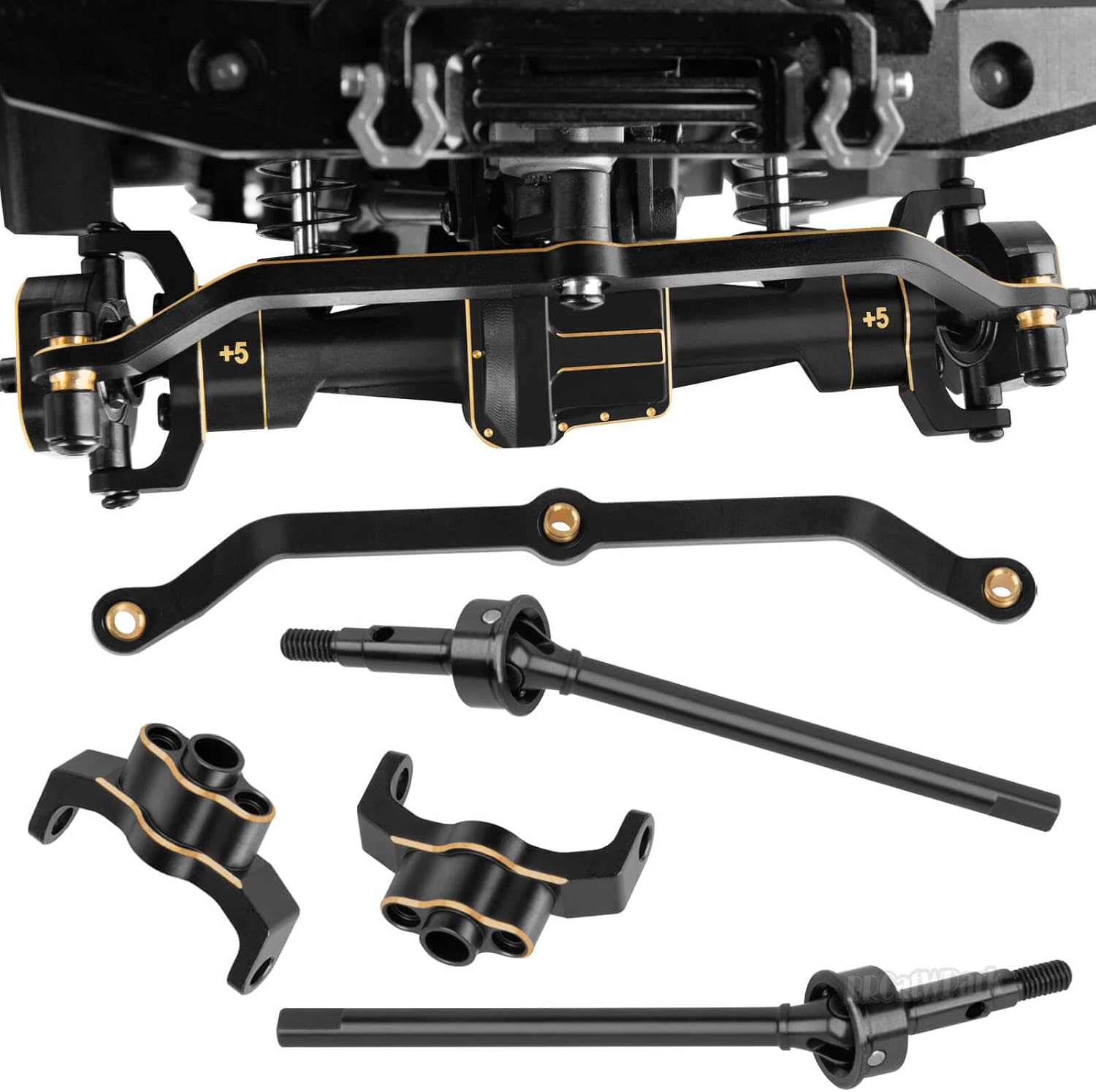 RC Brass Axle widening (+5mm Wider on Each Side) Upgrades Part for 1/18 TRX4M,Front & Rear+5mm Wider on Each Side,BRCatWPark RC Brass Axle widening Hop-Up