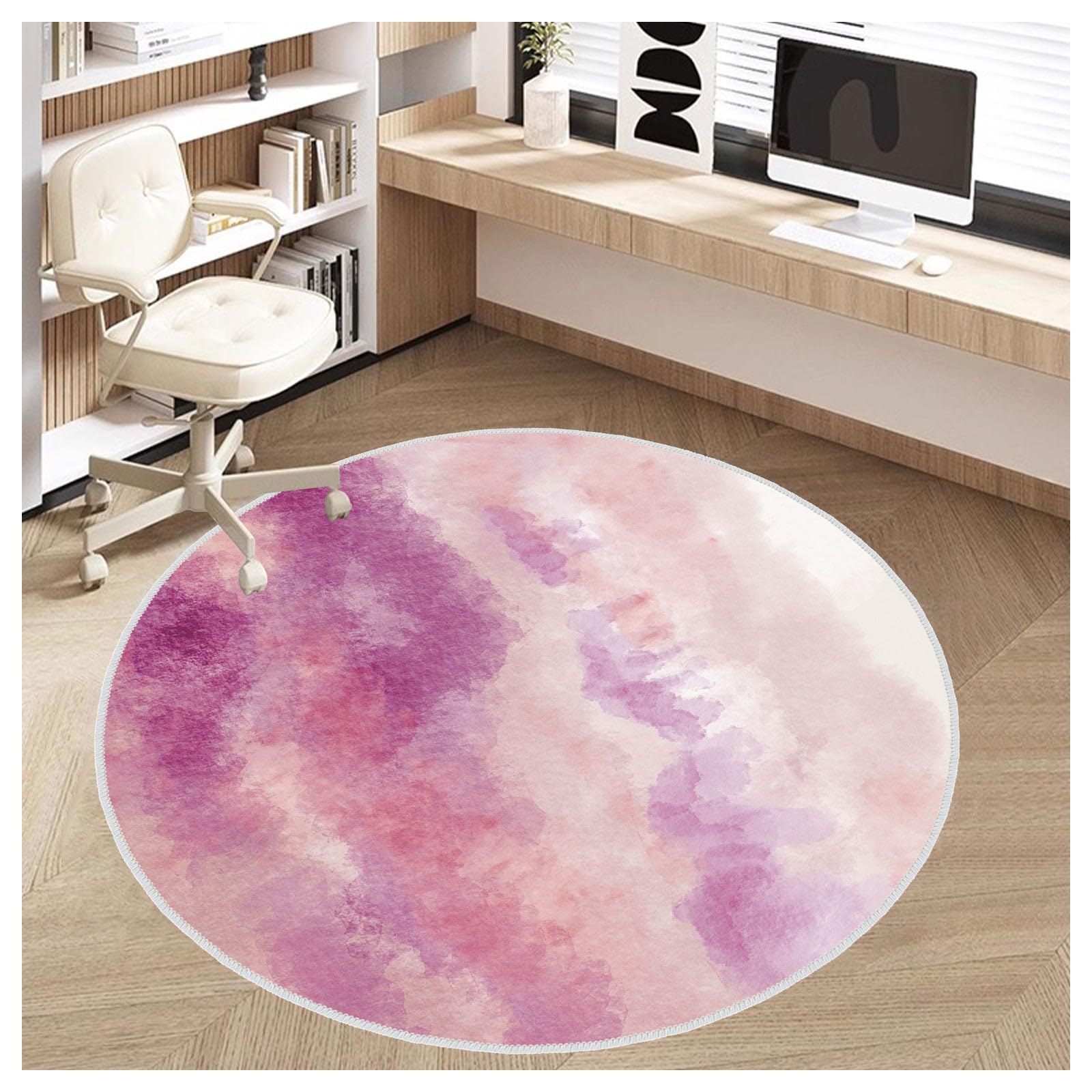 Office Chair Mat for Hardwood Floor 4ft 48in Round Chair Rugs Floor Protectors Desk Chairs Mat for Rolling
