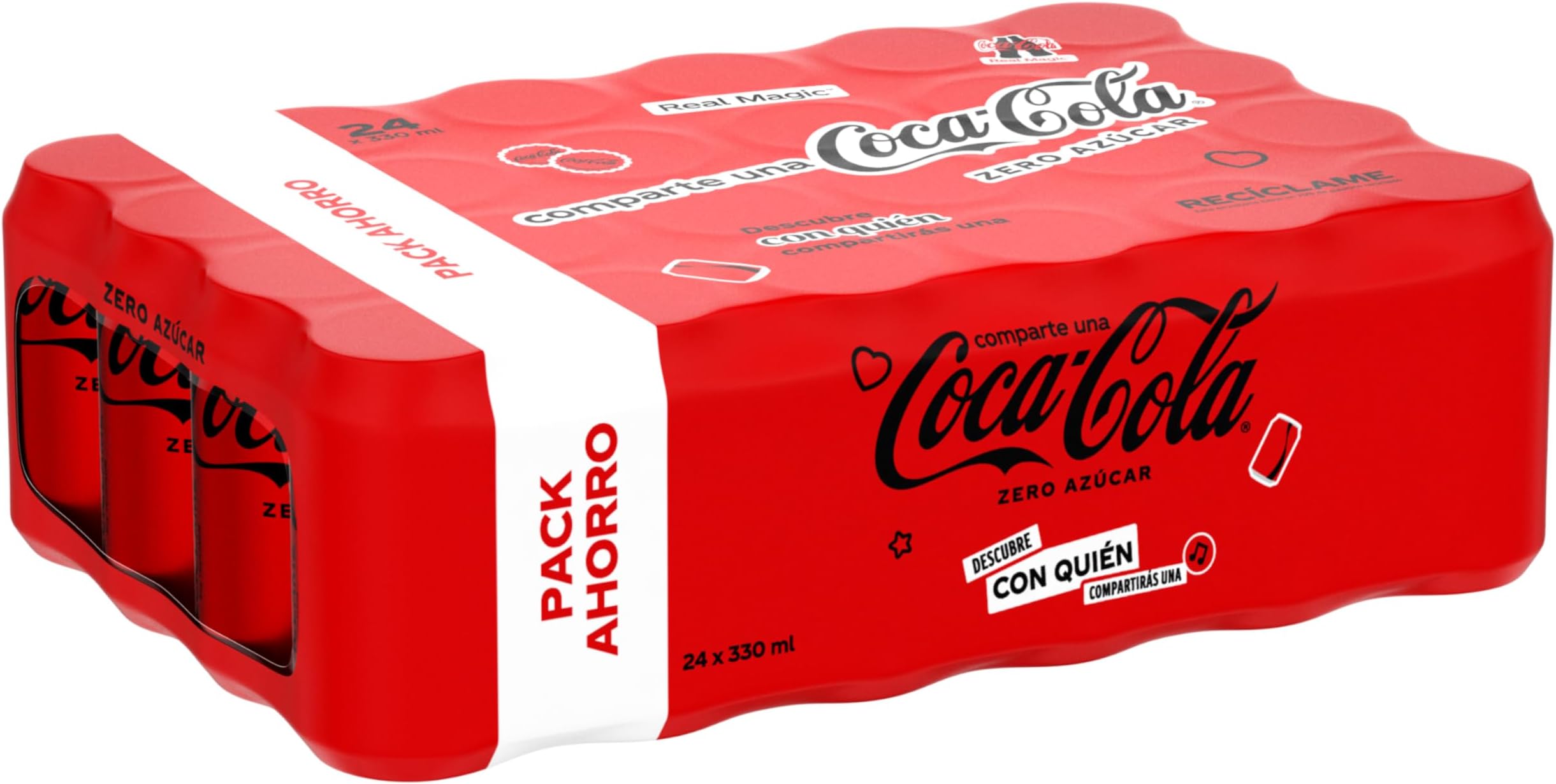 Coca-Cola Zero Sugar Soft Drink Cans, 24 x 330 mL