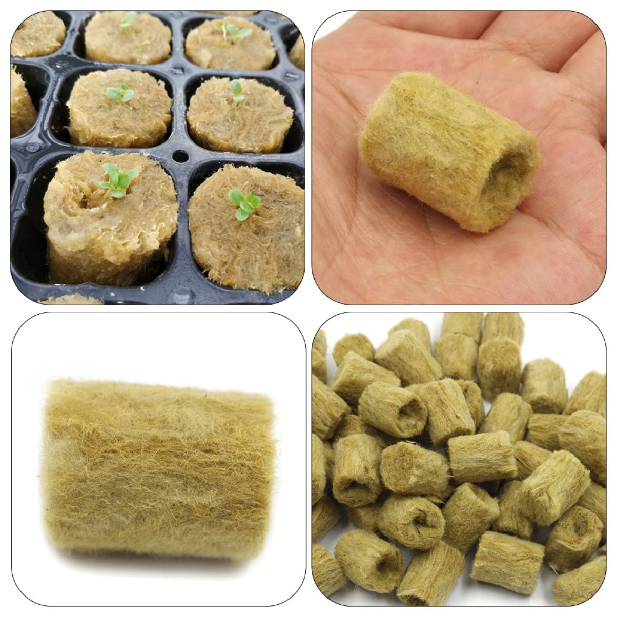 POPETPOP 4 Juegos De Bloques De Germinación Hidropónica Tapones De Inicio Sin Tierra Bloques De Nutrientes para Jardinería De Flores Y Vegetales (100 Unidades)