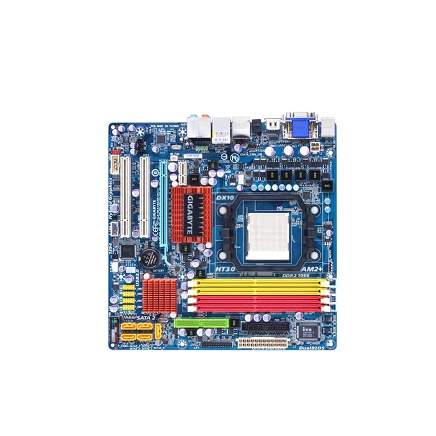 WEPL Computer motherboards Fit for GIGABYTE GA-MA78GM-DS2H Computer USB2.0 MA78GM-DS2H Motherboard AM2 DDR2 for AMD 760G 780G 770