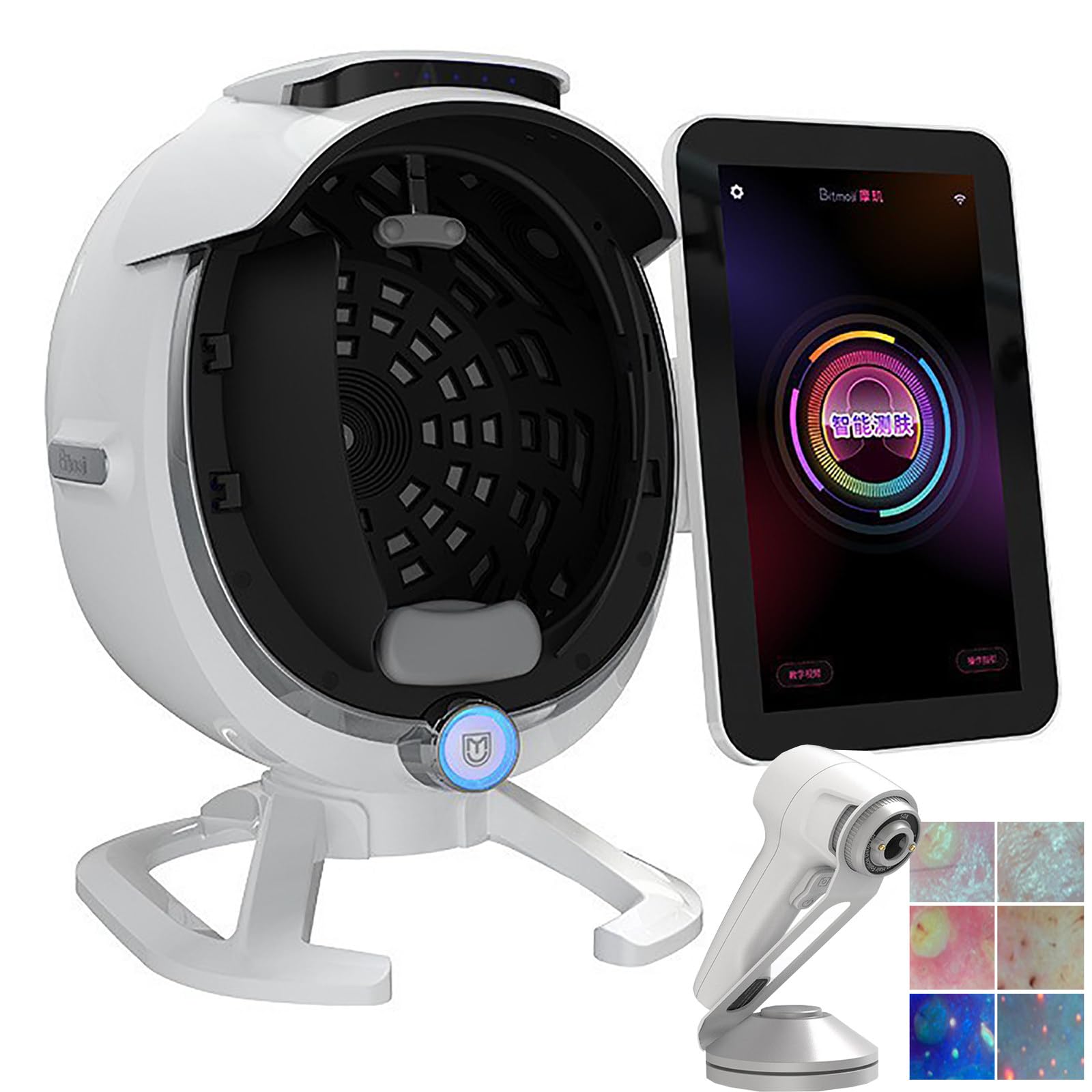 Analizador De Piel Profesional De 15,6″, Analizador Facial 3D, Tecnología De 8 Espectros | 36 Megapíxeles | 2 Modos | 15 Indicadores, para Una Evaluación Integral del Estado De La Piel.