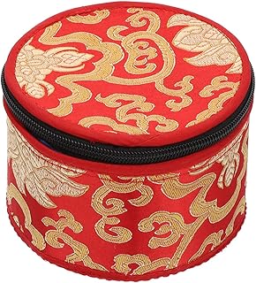 Singing Bowl Carrying Bag Carrying Bag for 6 Inch Tibetan, Meditation Sound Bowl Storage Bag Brocade Carry Case, Random Color Tibetan Singing Bowl Case