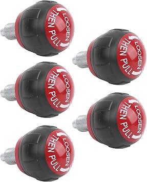 50x45mm 5Pcs Fitness Pop Pull Pin Knob Quality Gym Pin Replacement Suitable for Various Fitness Equipment Including Exercise Bikes, Weight Benches M16 Thread Size