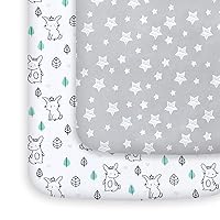 Vista 16 de Pack and Play Sheets - Sábanas para cuna, sábana bajera elástica para cuna, compatible con Graco Pack n Play, material suave y transpirable