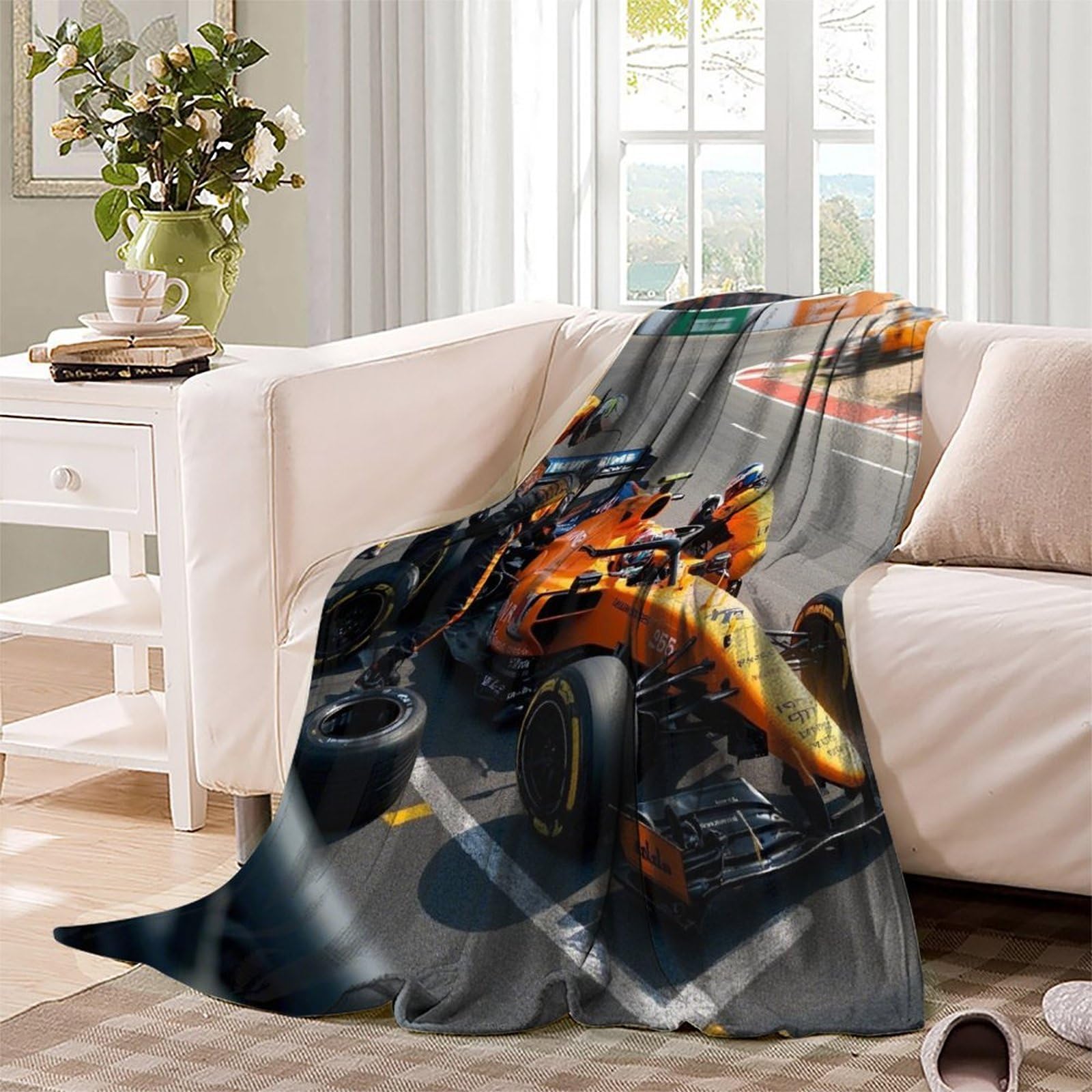 Ekstremalne dywany w stylu Formulaa Racing na sofy, miękkie i ciepłe dywany, odpowiednie na wszystkie pory roku do dekoracji wzoru pit stop 70x80 cali (180x200 cm)