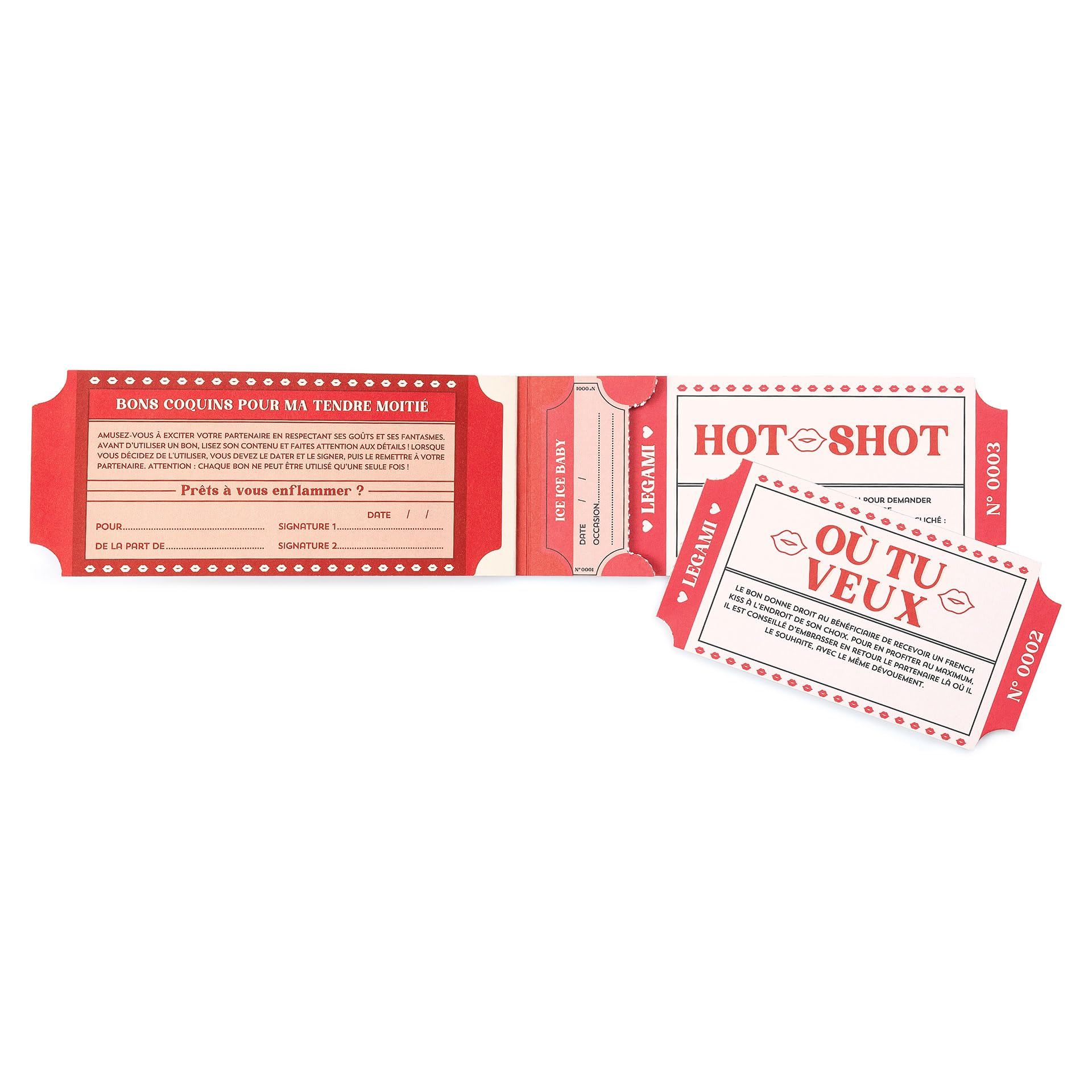 Voucher Romantici Legami - Blocco 24 Buoni Regalo Per Coppie In Francese - Foto 11