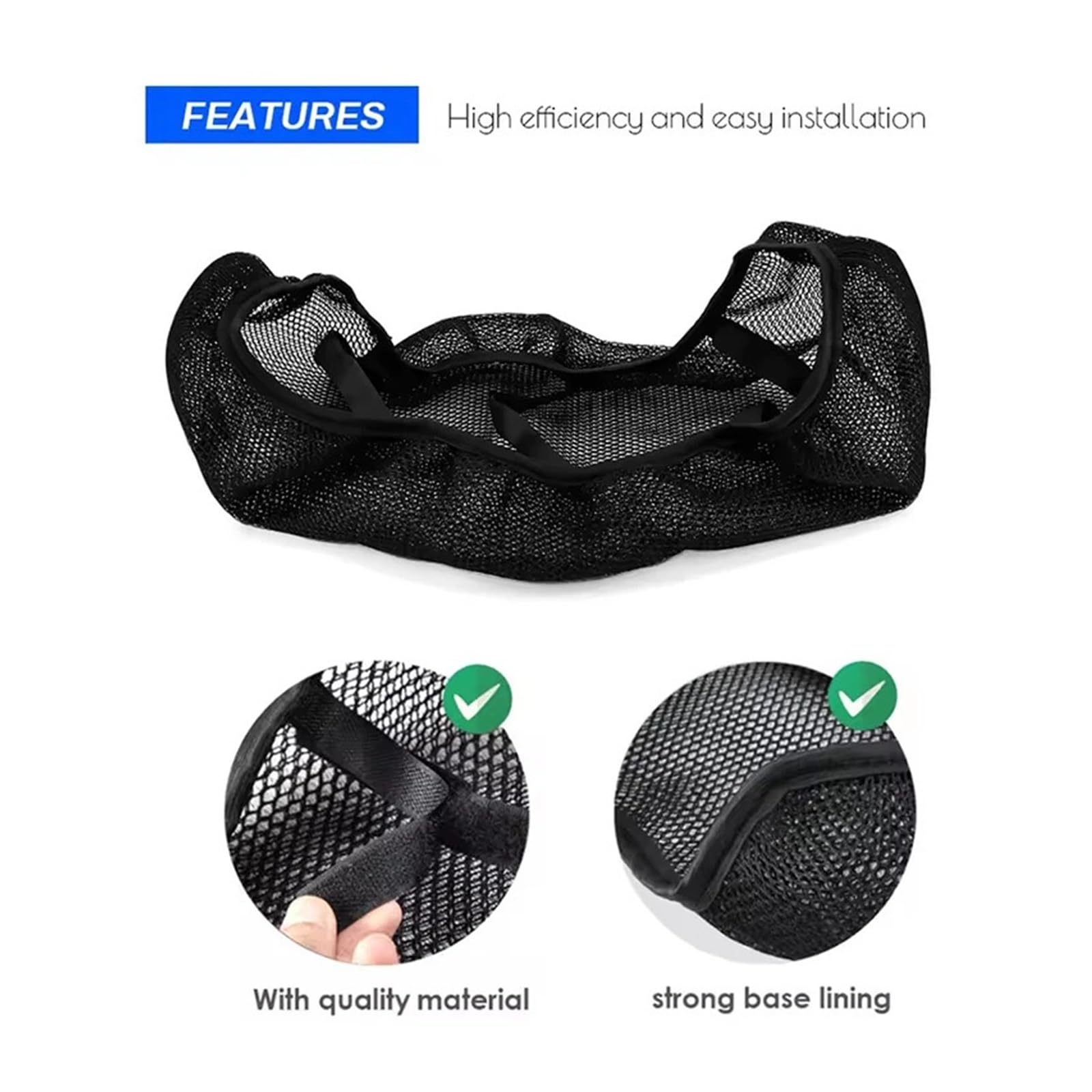 Coprisella Per ZONTES 368G/368K Coprisedile Moto Rete A Nido D'ape | Per ZONTES 368G/368K Coprisedile Per Moto Maglia A Nido D'ape Protezione Solare Antiscottatura