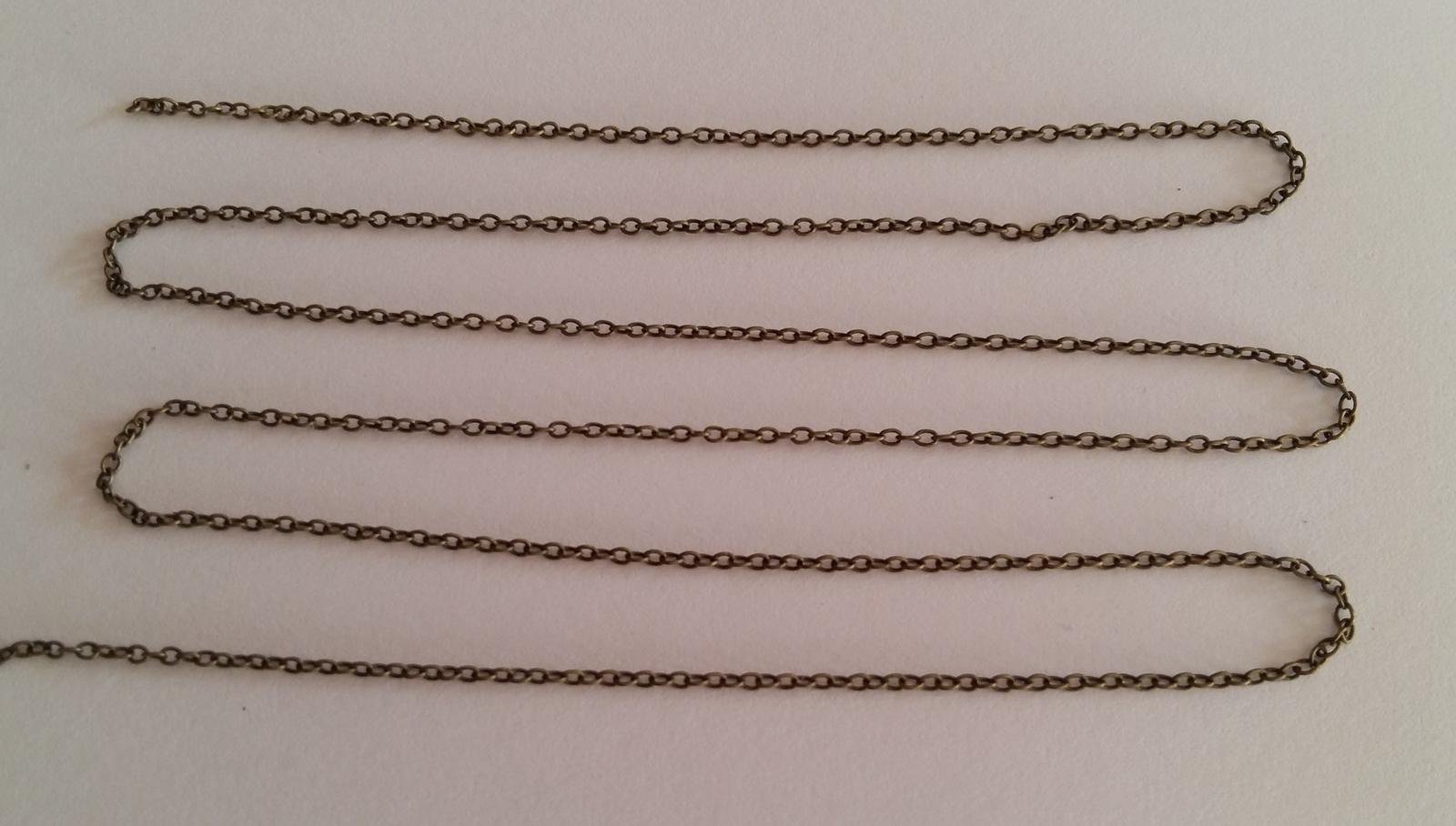 2 Metres of Very Fine Bronze Metal Chain 1.5 x 2 mm