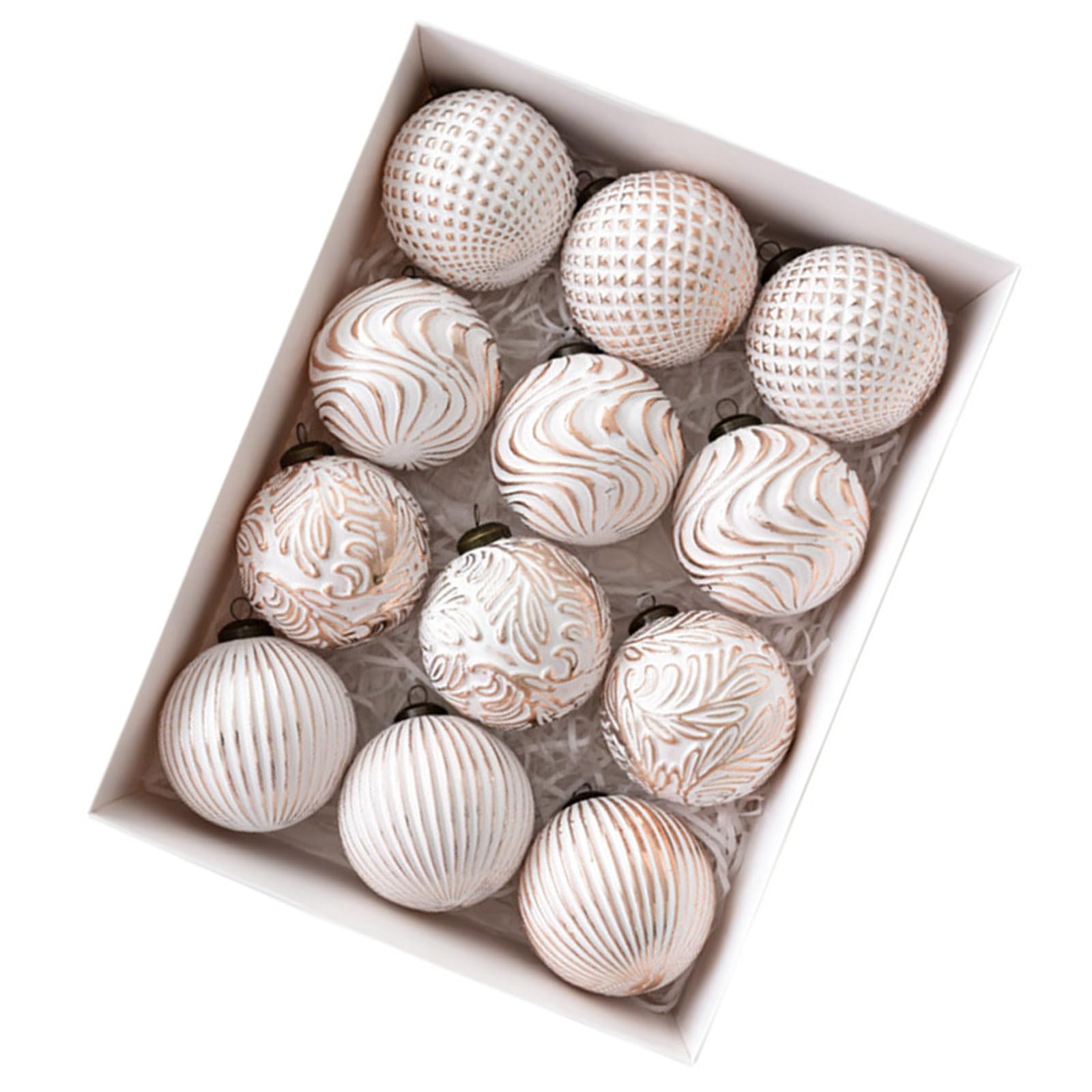 12Pcs Christmas Baubles Ball Christmas Tree Hanging Ornament for Tree Wreath Mantels Winter Holiday Party Centerpieces Holiday Decoration Ornament
