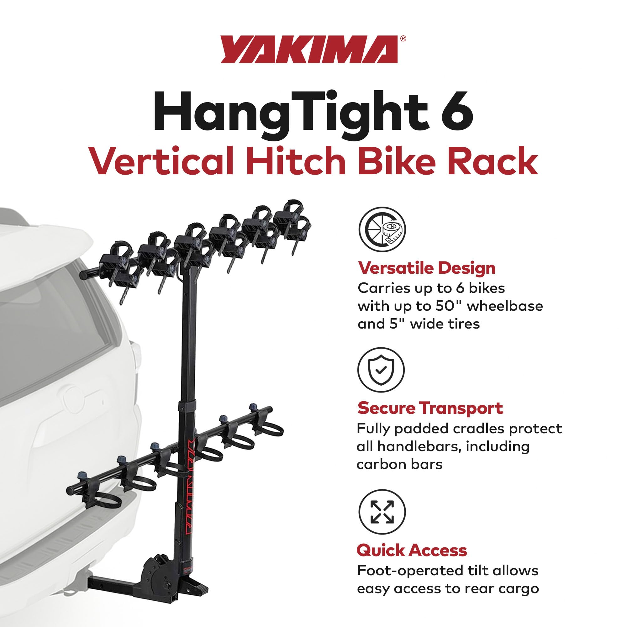 テールゲート サイクルキャリア 6台積み YAKIMA ヤキマ 正規品 Amazon.co.jp: サイクルキャリア 6台積み HangTight 6 ハングタイト6 2