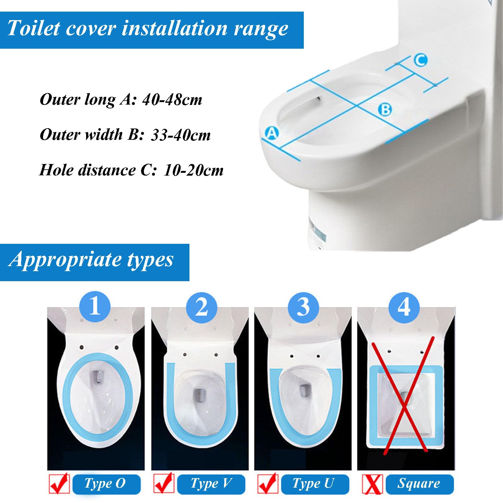 Bleu Siège de Toilette, Lunettes WC avec Couvercle en Coquillage Transparent, siège en résine Ocean Series, Facile à Nettoyer et à Installer, Étoiles en Coquillage Bleu Clair