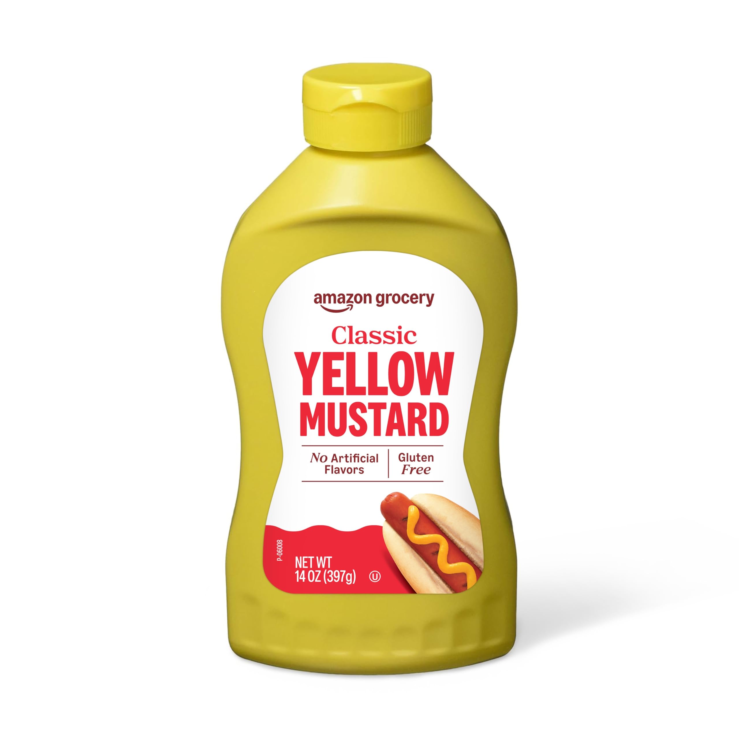 Amazon Grocery, Classic Yellow Mustard, 14 Oz (Previously Happy Belly, Packaging May Vary)