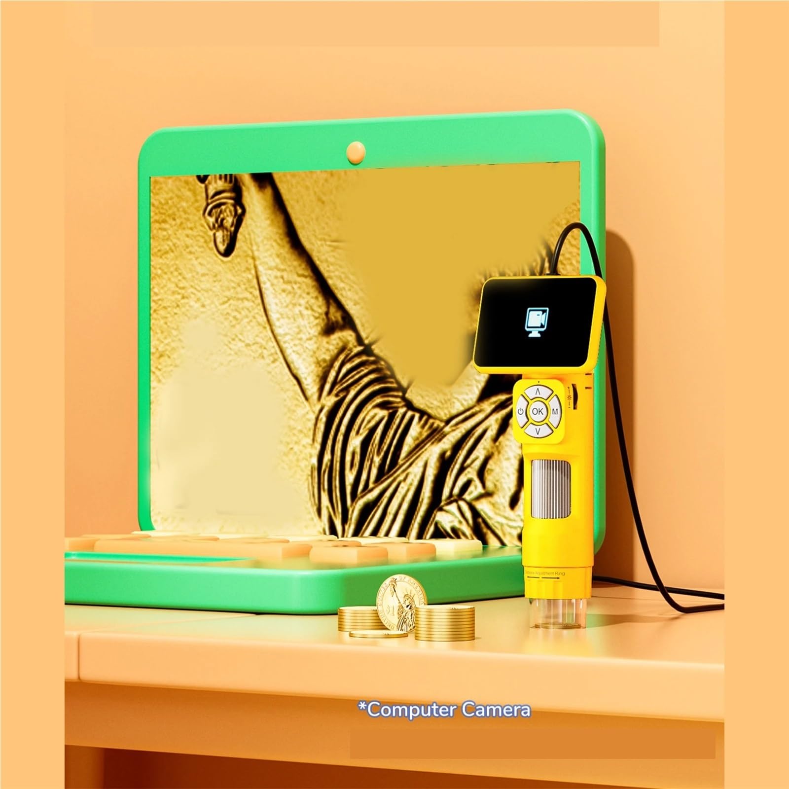 Microscopio Digitale Portatile Ricaricabile, Schermo Da 2,8