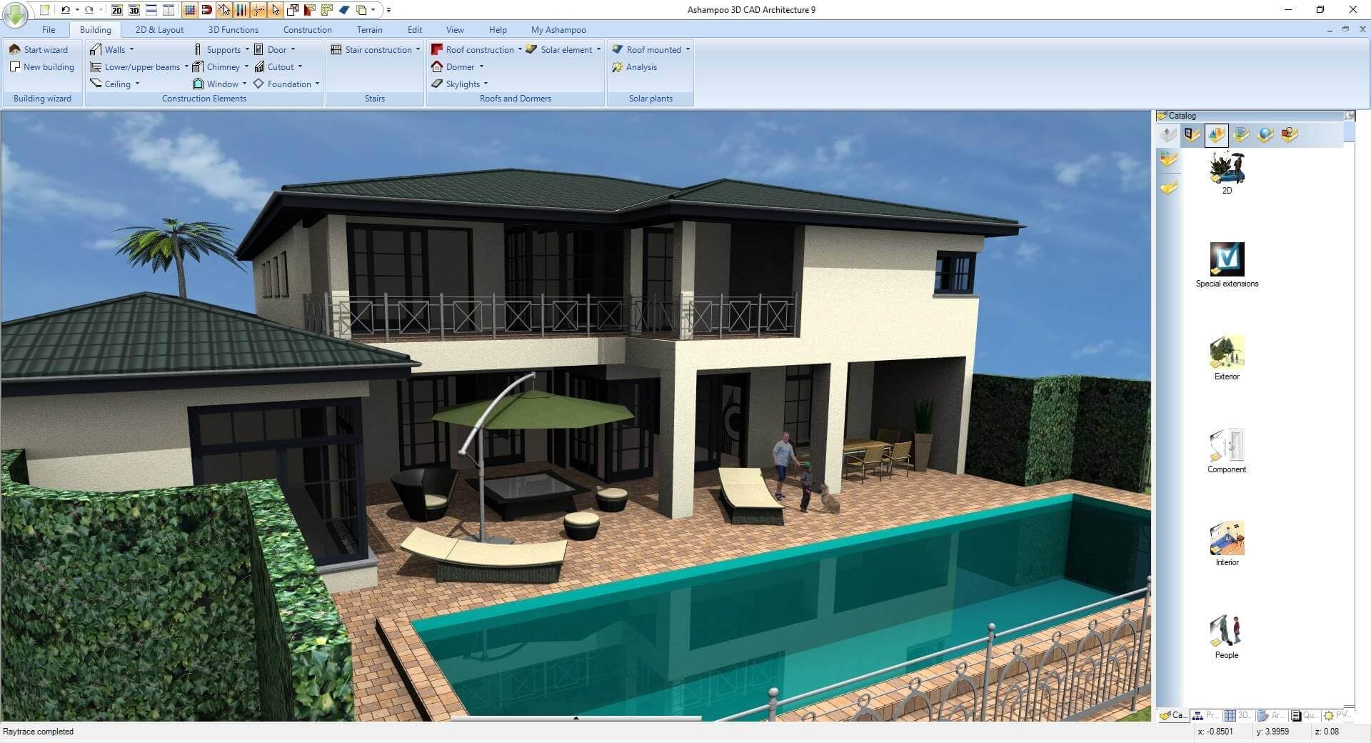 3­D CAD Architecture 14 - 3D home planner for floor plans, rooms, roofs for Windows 11, 10