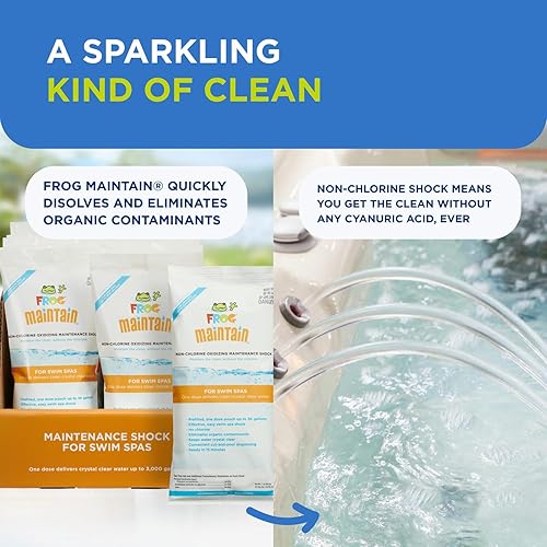 Miniatura 6 de FROG Mantenimiento para spas de natación - Shock sin cloro para uso con el sistema flotante FROG Ease - Sobres de dosis única para fácil