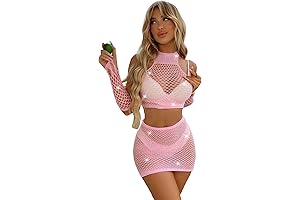 Sparkling Pink Fishnet Bodysuit: Embrace Captivating Allure