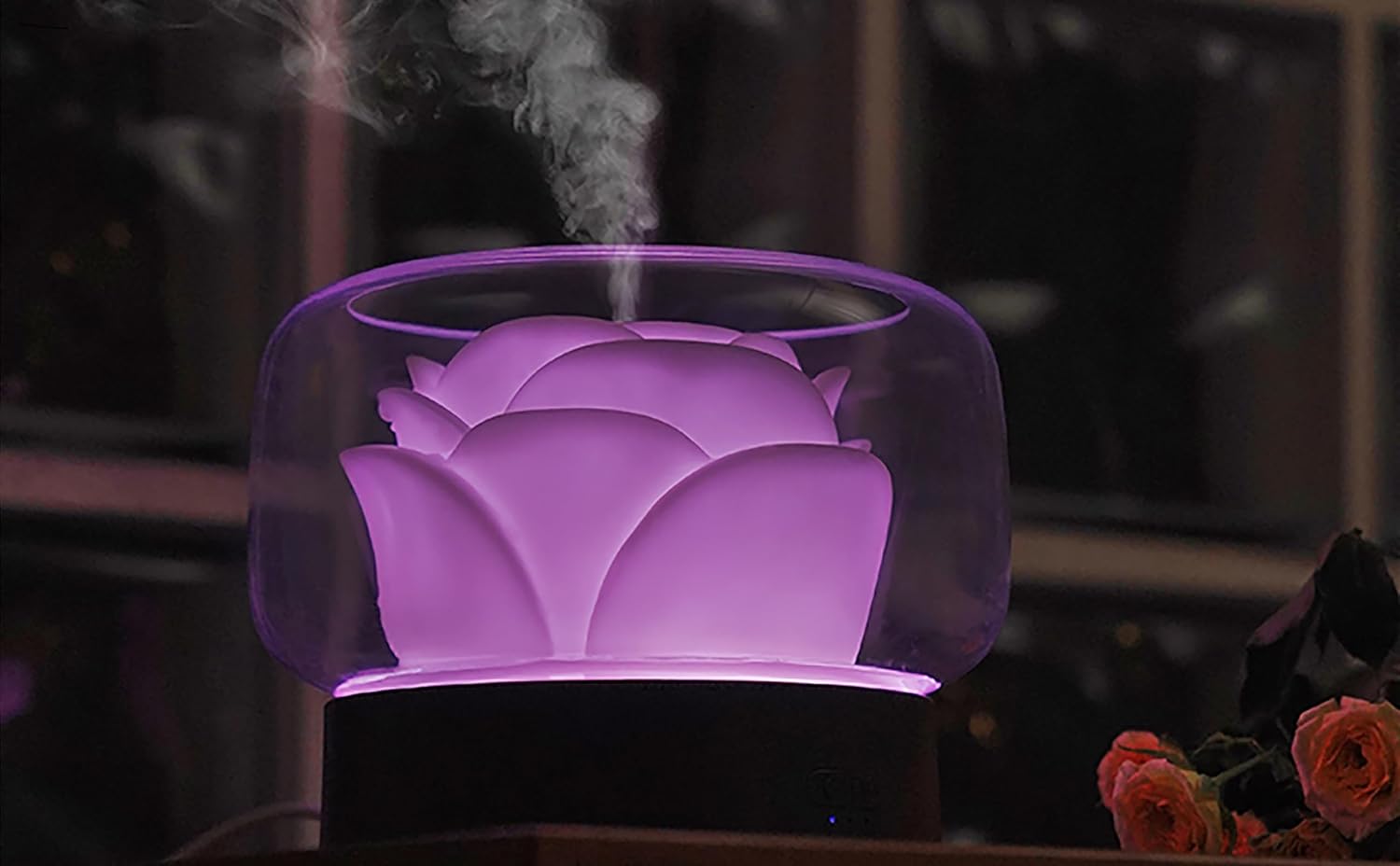 Diffusers for Essential Oils Large Room Aromatherapy Diffuser for Home Bedroom Running 24 Hours Waterless Auto Off with 7 Colors Lights 500ml