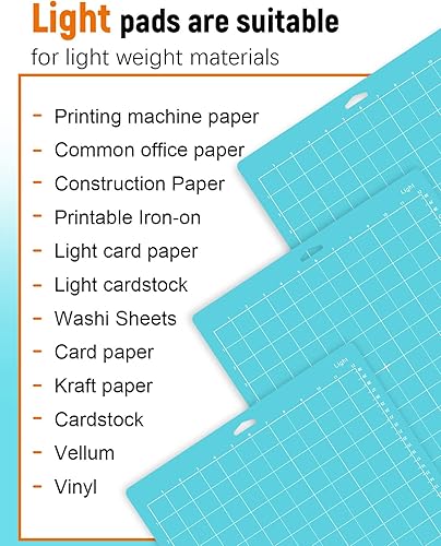 Miniatura 9 de Colemoly Alfombrilla de corte para Cricut, paquete de 2 tarjetas estándar de 12 x 12 pulgadas de corte claro para Maker 3MakerExplore 3Air 2AirOne,