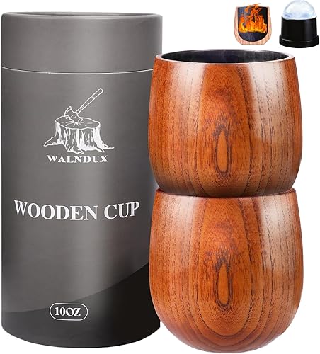 Juego de vasos de whisky carbonizado, vidrio de bourbon, regalos de bourbon para hombres, vidrio de madera terminado, gran regalo de whisky para