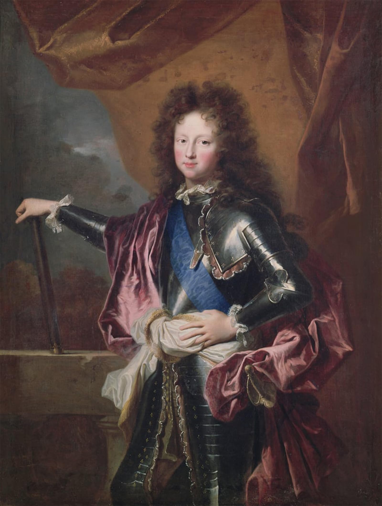 ARTXLXXBN Famous Print Painting Colorful Art Print Portrait of Ii of Chartres As a Boy by Hyacinthe Rigaud Canvas Art Decorations for Home Decor 60x90cm