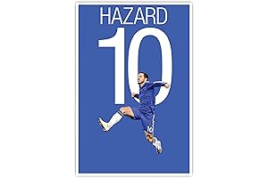 Chelsea Soccer Print - Eden Hazard Poster: Elevate Your Football Decor with Artful Precision
