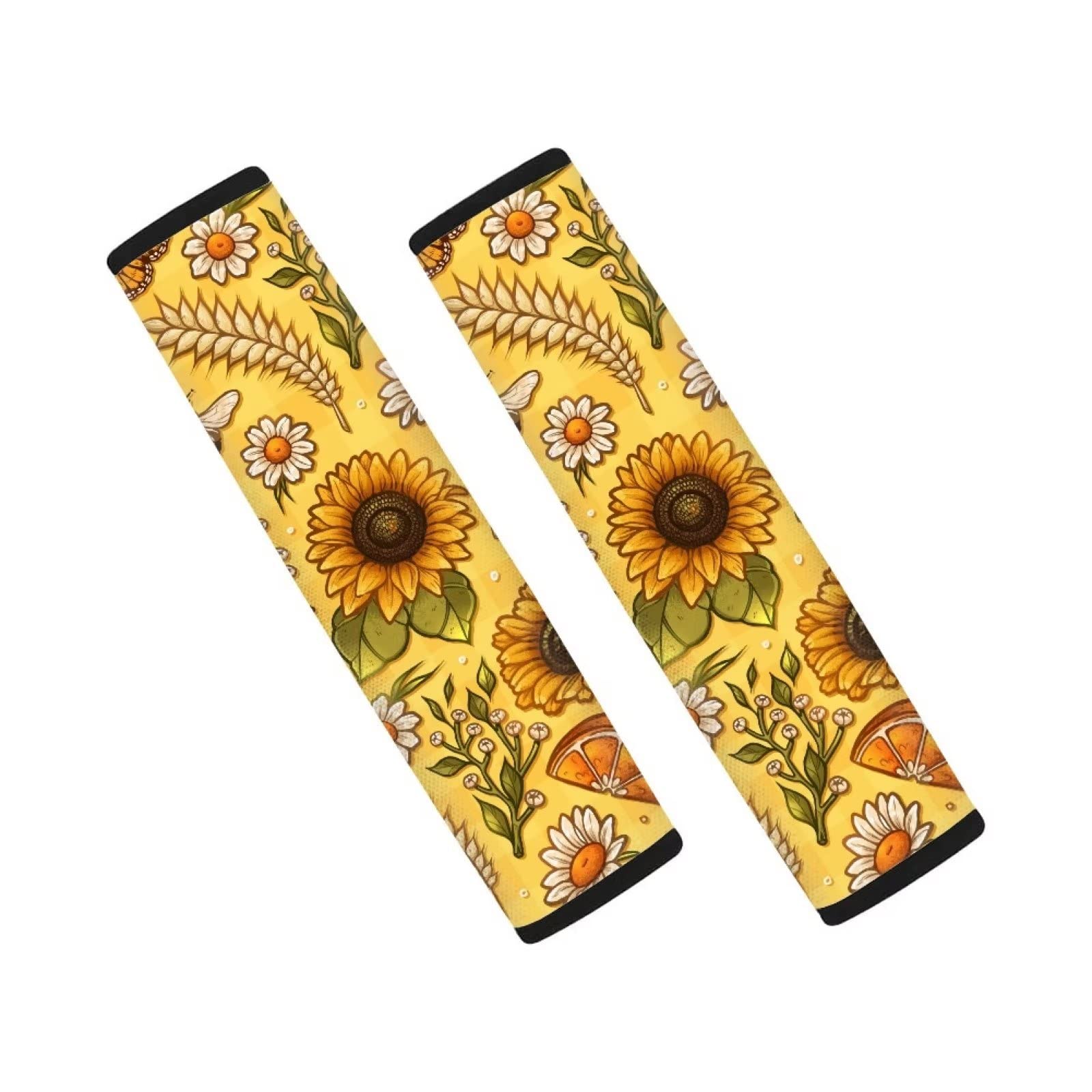 Showudesigns Highland Cow Sunflower Car Seat Belt Covers for Kids Adults Universal Fit Seatbelt Strap Cover Backpack Harness Pads Animal Cattle Flower Car Seatbelt Covers — view 24