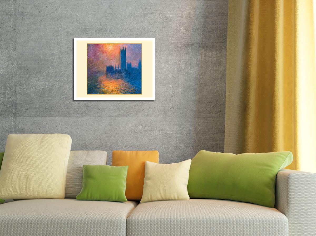 Amazon.co.jp: 夕暮れ時のロンドンの国会議事堂 - クロード・モネ