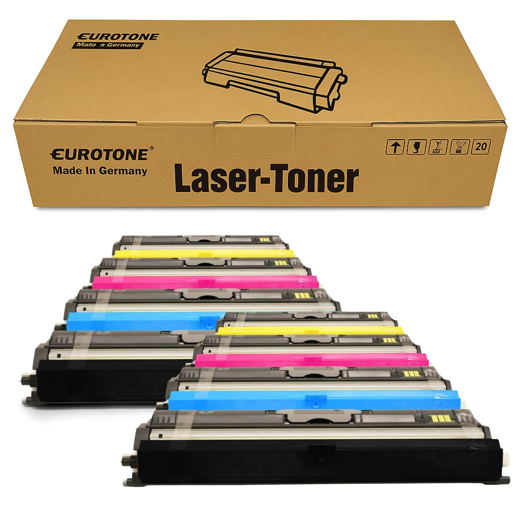 Eurotone Toner 8X kompatybilny z Xerox Phaser 6121MFP 6121S 6121D 6121N zastępuje Black Cyan Magenta Yellow o 25% większa wydajność