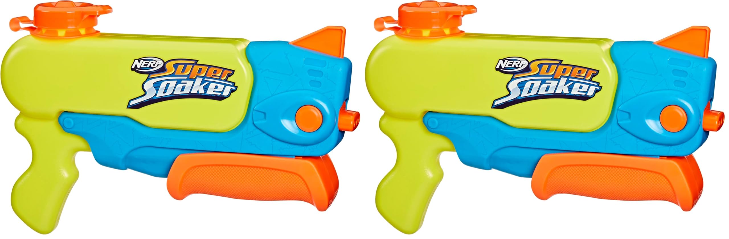 Hasbro Nerf Super Soaker Wave Spray, Blaster Giocattolo ad Acqua con Beccuccio Mobile, per Bambini e Bambine dai 6 Anni in Su, Serbatoio da 887 ml Facile da Riempire, Multicolore (Confezione da 2)