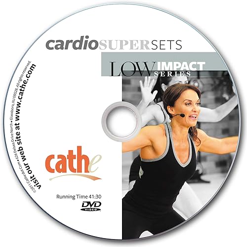 Miniatura 3 de Cathe Friedrich Cardio Supersets DVD de ejercicio de bajo impacto para mujeres, uso para cardio, entrenamiento de entrenamiento HIIT y