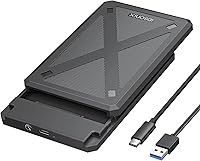 Vista 1 de iDsonix 2.5 inch Hard Drive Enclosure, 6Gbps USB 3.1 to SATA III Tool-Free External Hard Drive Enclosure for 7mm/9.5mm 2.5" SSD HDD with UASP